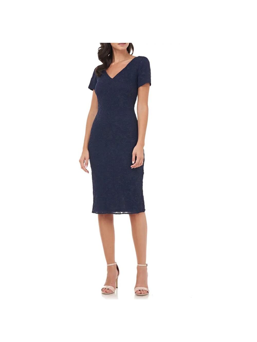 BOGO JS Collections Navy Sheath Dress Size 2 New $168